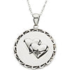 Too Blessed Affirmation Pendant with Chain and Box in Sterling Silver