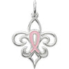 Pink Pourri Pendant/Charm in Sterling Silver