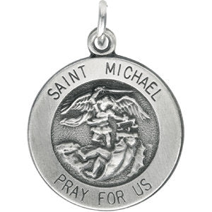 Sterling Silver 14.5mm St. Michael Medal