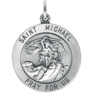 Sterling Silver 22mm St. Michael Medal