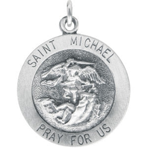 Sterling Silver 18mm St. Michael Medal