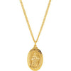 24K Gold Plated 29.13X17.69mm St. Jude Medal 24-Inch Necklace