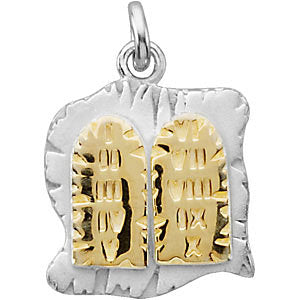 Sterling Silver 10 Commandments Pendant Sterling Silver 10 Commandments Pendant