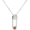 Safe in My Love' January Birthstone Pendant and Chain in Sterling Silver Safe in My Love' January Birthstone Pendant and Chain in Sterling Silver