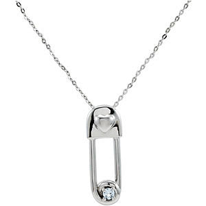 Sterling Silver Safe in My Love Birthstone Necklace Sterling Silver Safe in My Love Birthstone Necklace