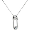 Safe in My Love' March Birthstone Pendant and Chain in Sterling Silver Safe in My Love' March Birthstone Pendant and Chain in Sterling Silver