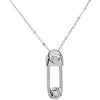 Safe in My Love' April Birthstone Pendant and Chain in Sterling Silver
