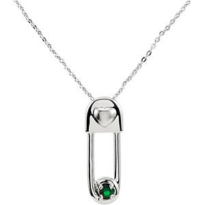 Sterling Silver Safe in My Love Birthstone Necklace Sterling Silver Safe in My Love Birthstone Necklace