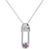 Safe in My Love' June Birthstone Pendant and Chain in Sterling Silver Safe in My Love' June Birthstone Pendant and Chain in Sterling Silver