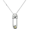Safe in My Love' August Birthstone Pendant and Chain in Sterling Silver Safe in My Love' August Birthstone Pendant and Chain in Sterling Silver