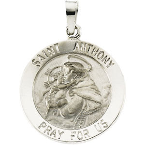 Sterling Silver 18mm St. Anthony Medal Sterling Silver 18mm St. Anthony Medal
