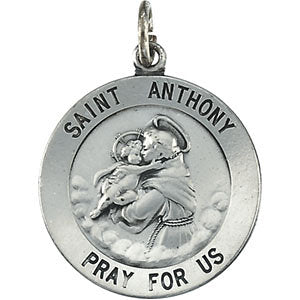 Sterling Silver 22mm St. Anthony Medal Sterling Silver 22mm St. Anthony Medal