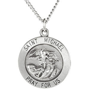 Sterling Silver 25mm St. Michael Medal