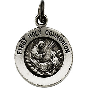 Sterling Silver 12mm First Communion Medal Sterling Silver 12mm First Communion Medal