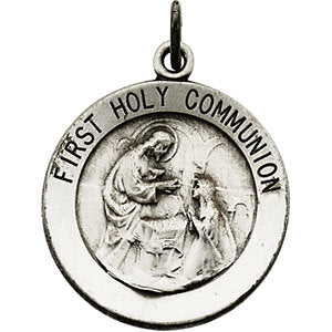 Sterling Silver 18mm First Communion Medal Sterling Silver 18mm First Communion Medal