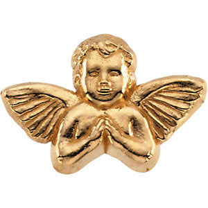 14k Yellow Gold 11x16mm Praying Angel Lapel Pin 14k Yellow Gold 11x16mm Praying Angel Lapel Pin