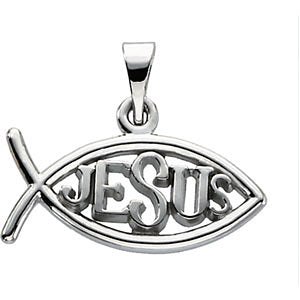 14k Yellow Gold Ichthus (Fish) Pendant with "Jesus" 14k Yellow Gold Ichthus (Fish) Pendant with "Jesus"