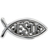 08.00x18.00 mm Fish with "Jesus" Lapel Pin in 14K Yellow Gold 08.00x18.00 mm Fish with "Jesus" Lapel Pin in 14K Yellow Gold