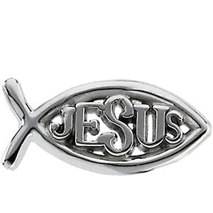 10k Yellow Gold Ichthus (Fish), Jesus Lapel Pin 10k Yellow Gold Ichthus (Fish), Jesus Lapel Pin