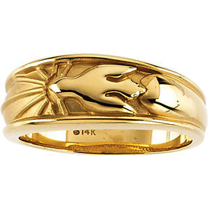 14k White Gold Holy Spirit Ring, Size 6 14k White Gold Holy Spirit Ring, Size 6
