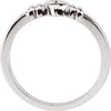 14k White Gold Heart with Cross Chastity Ring Size 5 14k White Gold Heart with Cross Chastity Ring Size 5
