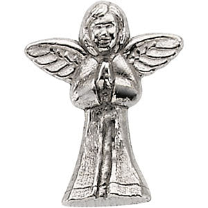 14k White Gold Praying Angel Lapel Pin 14k White Gold Praying Angel Lapel Pin