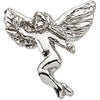 12.00x13.00 mm Dancing Angel Lapel Pin in 14K White Gold 12.00x13.00 mm Dancing Angel Lapel Pin in 14K White Gold
