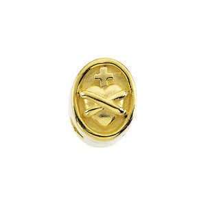 14k Yellow Gold Sacred Heart Bracelet Slide 14k Yellow Gold Sacred Heart Bracelet Slide