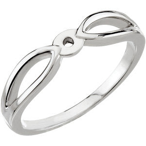14k White Gold Shank for Peg Setting , Size 7 14k White Gold Shank for Peg Setting , Size 7