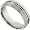 Titanium 7mm Grooved & Satin Finished Band Size 8 Titanium 7mm Grooved & Satin Finished Band Size 8