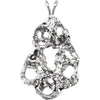 Nugget Pendant in 14k White Gold