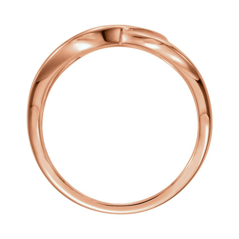 14k Rose Gold Freeform Ring , Size 7