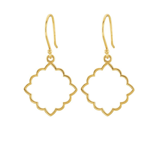 14k Yellow Gold Decorative Earrings