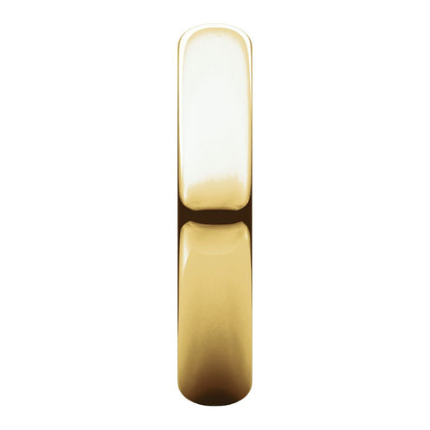 14k Yellow Gold 4mm Half Round Band, Size 4