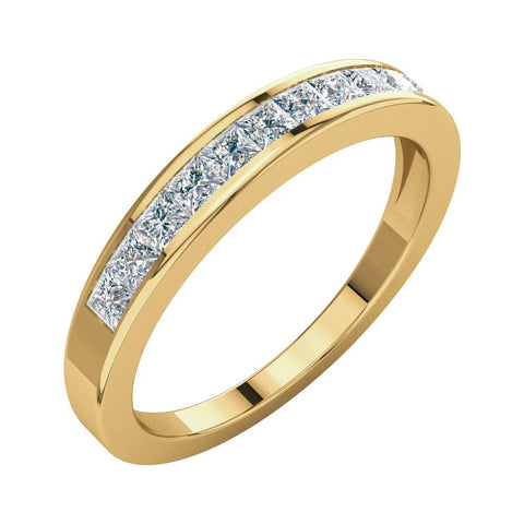 14k Yellow Gold 1/2 CTW Diamond Anniversary Band Size 5