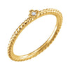 14k Yellow Gold 0.01 ctw. Diamond Stackable Ring, Size 7