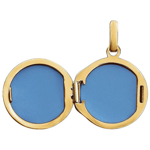 14k Yellow Gold Round Claddagh Locket