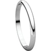 Sterling Silver 2mm Half Round Band, Size 6