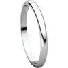 Sterling Silver 2mm Half Round Band, Size 6.5