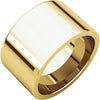 12.00 mm Flat Comfort-Fit Wedding Band Ring in 14K Yellow Gold ( Size 11.5 )