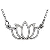 14K White Gold Lotus 18-Inch Necklace