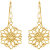 14k Yellow Gold Decorative Dangle Earrings