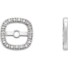 14k White Gold 0.08 ctw. Diamond Halo-Style Earring Jackets