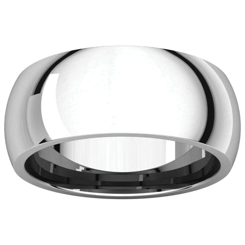 Sterling Silver 8mm Comfort Fit Band, Size 11