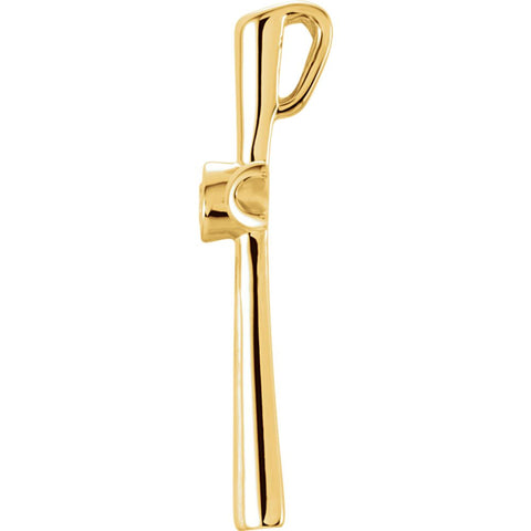 14k Yellow Gold Cross Pendant Mounting
