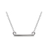 14k White Gold Petite Bar 16-18-inch Necklace