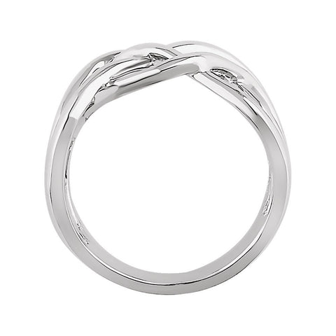 14k White Gold Criss Cross Ring