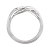 14k White Gold Criss Cross Ring