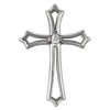 14k White Gold 0.015 ctw. Diamond Cross Pendant