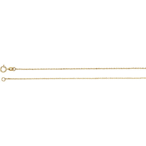 0.50 mm Sparkle Singapore Chain in 14k Yellow Gold ( 24 Inch )